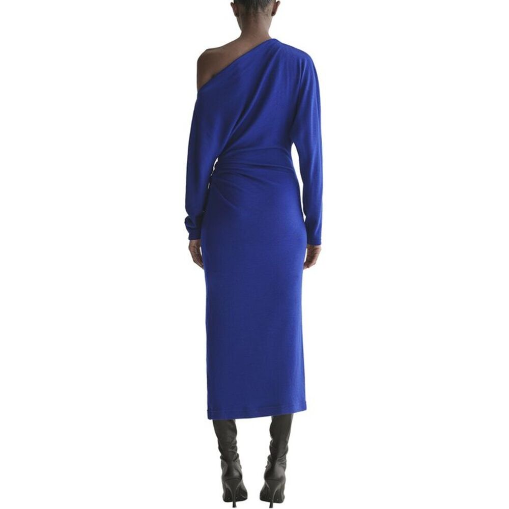 A.L.C. Womens Sonny Wool Midi Dress, Blue - Picture 2 of 3